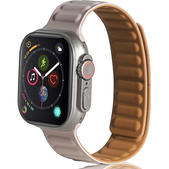 Beline pasek Apple Watch Magnetic38/40/41mm khaki