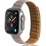 Beline pasek Apple Watch Magnetic42/44/45/49mm grey/khaki