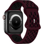 Beline pasek Apple Watch New SportSilicone 38/40/41mm bordowo-czarny wine red/black box