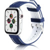 Beline pasek Apple Watch Solid Silicone42/44/45/49mm granatowo-bialy navy/white