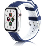 Beline pasek Apple Watch Solid Silicone42/44/45/49mm granatowo-bialy navy/white