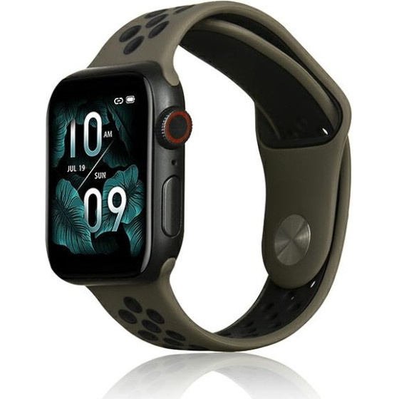 Beline pasek Apple Watch Sport Silicone38/40/41mm brazowo-czarny brown/black