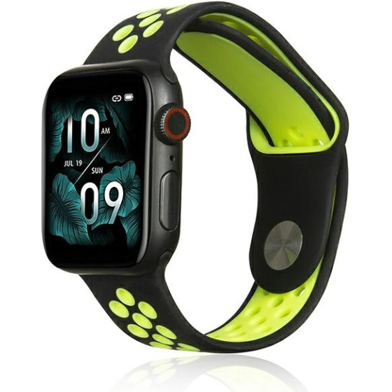 Beline pasek Apple Watch Sport Silicone42/44/45/49mm czarno-limonkowy black/lime