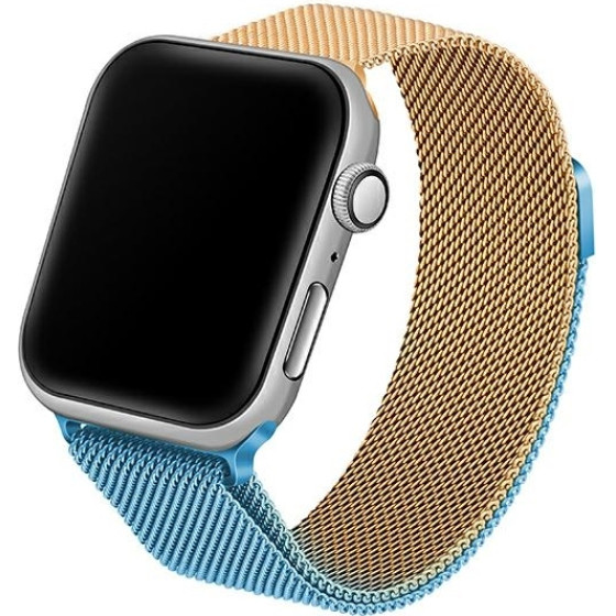 Beline pasek Apple Watch Steel42/44/45/49mm niebiesko-zloty blue/gold