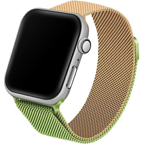 Beline pasek Apple Watch Steel42/44/45/49mm zielono-zloty green/gold