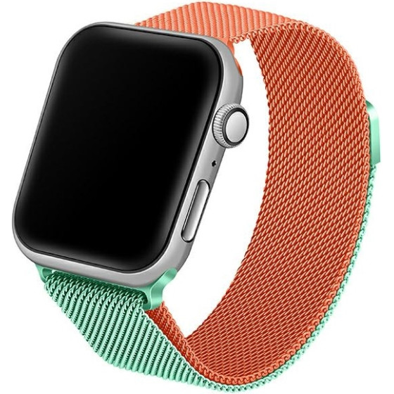 Beline pasek Apple Watch Steel42/44/45/49mm zielono-pomaranczowy green/orange