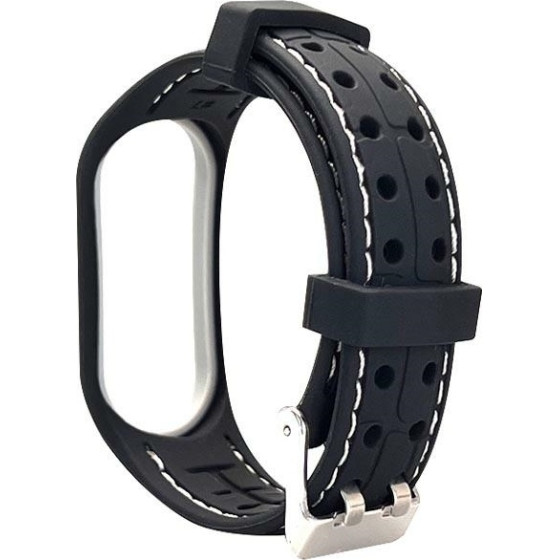 Beline pasek Mi Band 3/4 Smartczarno-bialy black/white