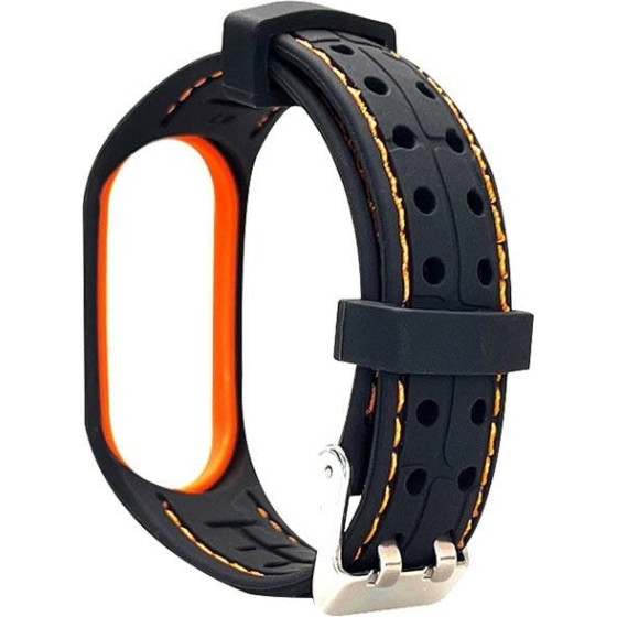 Beline pasek Mi Band 3/4 Smartczarno-pomaranczowy black/orange