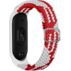 Beline pasek Mi Band 3/4 Textilered/white czerwony/bialy