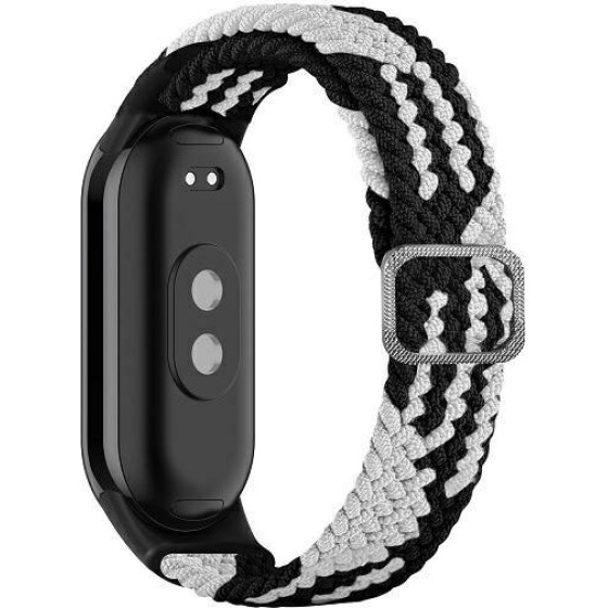 Beline pasek Mi Band 9/8 Textileczarno/bialy black/white