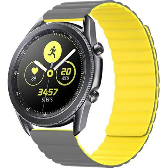 Beline pasek Watch 20mm Magneticszaro-zolty gray/yellow