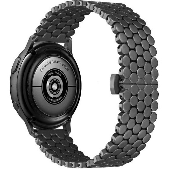 Beline Watch Strap 22mm Metal Honeycomb Black/black box