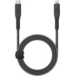 ENERGEA kabel Flow USB-C - LightningC94 MFI 1.5m black 60W 3A PD Fast Charge - (CBL-FLCL-BLK150M)