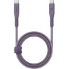 ENERGEA kabel Flow USB-C - USB-C1.5m purple 240W 5A PD Fast Charge - (CBL-FLCC-PUR150M)