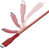 ENERGEA kabel Flow USB-C - USB-C1.5m red 240W 5A PD Fast Charge - (CBL-FLCC-RED150M)