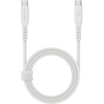ENERGEA kabel Flow USB-C - USB-C1.5m white 240W 5A PD Fast Charge - (CBL-FLCC-WHT150M)