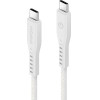 ENERGEA kabel Flow USB-C - USB-C1.5m white 240W 5A PD Fast Charge - (CBL-FLCC-WHT150M)