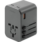 ENERGEA lad. siec. 1xUSB+2xUSB-CPD-PPS-QC 3.0 65W 1A2C adapter 4w1 US/AU/EU/UK gunmetal Travel - (TWA-GAN65-GUN)