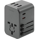 ENERGEA lad. siec. 3xUSB+2xUSB-CPD-PPS-QC 3.0 35.5W 3A2C adapter 4w1 US/AU/EU/UK gunmetal Trav - (TWA35-GUN)