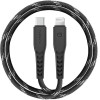 ENERGEA Nyloflex USB-C - Lightning Cable C94 MFI 1.5m black - (CBL-NFCL-BLK150)