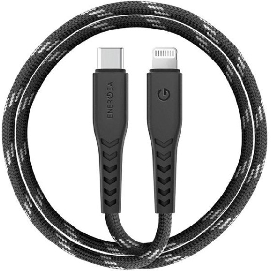 ENERGEA Nyloflex USB-C - Lightning Cable C94 MFI 1.5m black - (CBL-NFCL-BLK150)