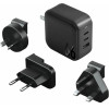 ENERGEA Wall Charger 1xUSB+2xUSB-CPD-PPS-QC 3.0 66W 2C1A black US+EU Travelite GAN66 - (CHR-TL-GAN66EU)