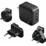 ENERGEA Wall Charger 1xUSB+2xUSB-CPD-PPS-QC 3.0 66W 2C1A black US+EU Travelite GAN66 - (CHR-TL-GAN66EU)