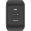 ENERGEA Wall Charger 2xUSB-C PD-PPS 45W 2C black US+EU Travelite GAN45 - (CHR-TL-GAN45EU)