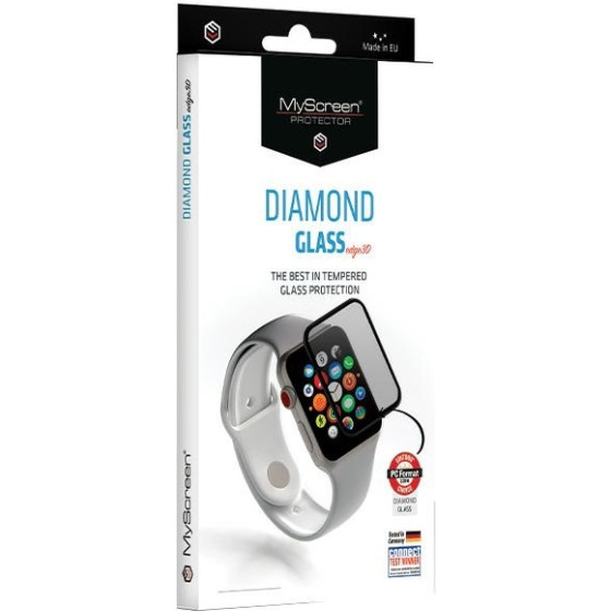 MyScreen Protector MS Diamond Glass Edge 3D 2.5D Apple Watch Ultra/Ultra 2 49mm srebrny/silver