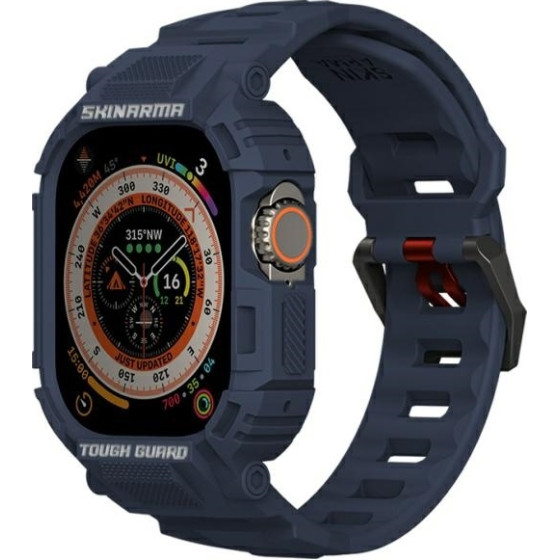 Skinarma Band+Case Mecha 2in1 Apple Watch 49mm navy - (SK-WS-MECHA-BLU49)