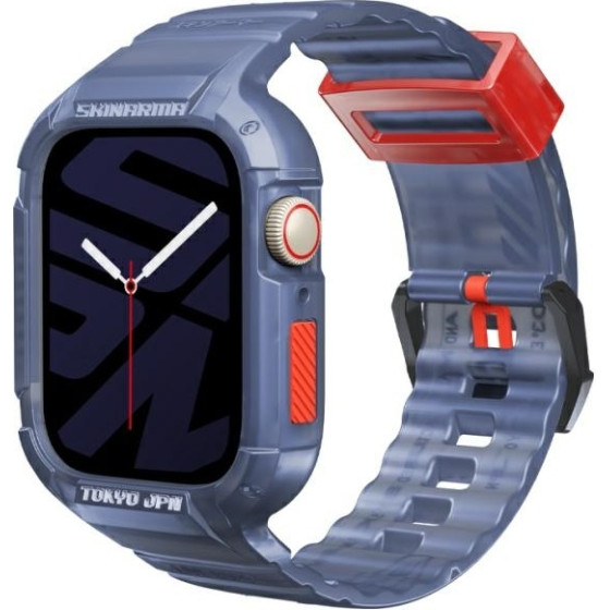 Skinarma Band+Case Saido 2in1 Apple Watch 45/44mm dark blue - (SK-WS-SAIDO-DBLE45)