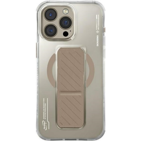Skinarma case Axon iPhone 16 Pro Max 6.9'' Magnetic Charging + Grip Stand champagne - (SK-2024IPP69-AXON-GLD)