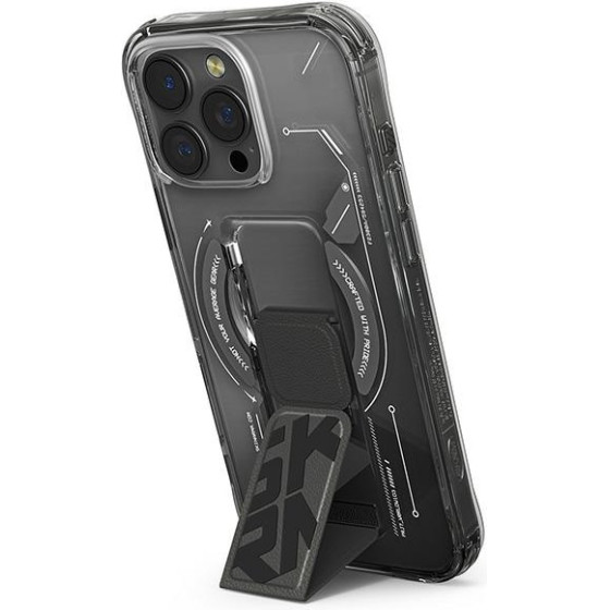 Skinarma case Helio iPhone 16 Pro Max 6.9'' Magnetic Charging + Grip Stand black - (SK-2024IPP69-HELIO-BLK)