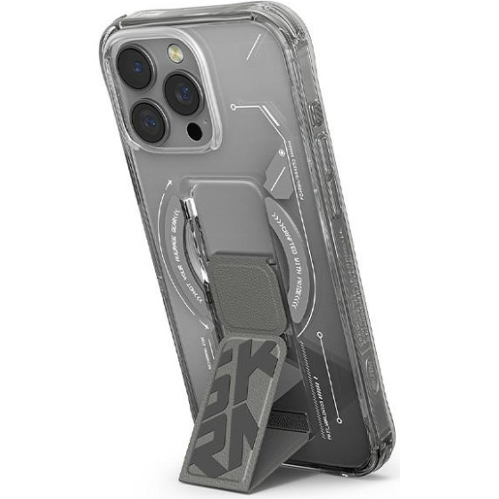 Skinarma case Helio iPhone 16 Pro Max 6.9'' Magnetic Charging + Grip Stand titanium - (SK-2024IPP69-HELIO-TIT)