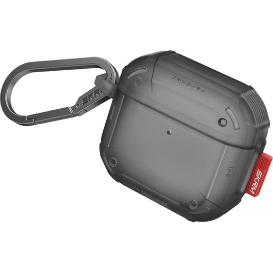 Skinarma Case Mecha CE for AirPods 4 smoke - (SK-AP4MECCE-SMK)
