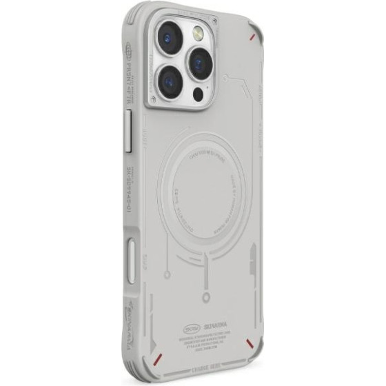 Skinarma case Mecha iPhone 16 Pro Max 6.9'' Magnetic Charging light grey - (SK-2024IPP69-MECHA-LGRY)