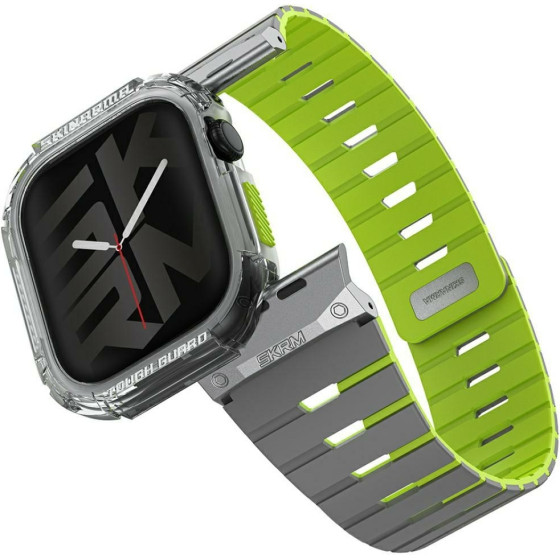 Skinarma Strap + etui Gemini for Apple Watch 46mm niteglow - (SK-BP46-GEM-LGRN)