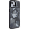 Tumi iPhone 15 / 14 / 13 6.1'' black hardcase with Frosted Camo Print and MagSafe - (TUHMP15STCAMK)