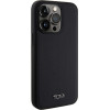 Tumi iPhone 15 Pro Max 6.7'' black hardcase with Leather Ballistic Pattern and MagSafe - (TUHMP15XRBAK)