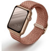 UNIQ Aspen Strap Apple Watch 44/42/45 mm Series 1/2/3/4/5/6/7/8/SE/SE2 Braided grapefruit pin - (UNIQ-44MM-ASPPNK)