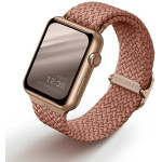 UNIQ Aspen Strap Apple Watch 44/42/45 mm Series 1/2/3/4/5/6/7/8/SE/SE2 Braided grapefruit pin - (UNIQ-44MM-ASPPNK)