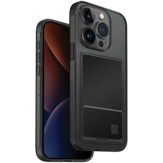 UNIQ etui Air Fender ID iPhone 15 ProMax 6.7'' smoked grey tinted Cardslot - (UNIQ-IP6.7P(2023)-AFIDGTNT)
