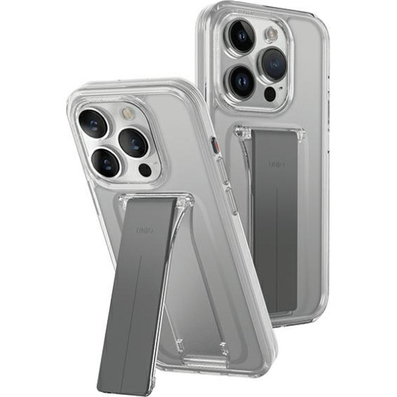 UNIQ etui Heldro Mount with Stand iPhone15 Pro Max 6.7'' przezroczysty/lucent clear - (UNIQ-IP6.7P(2023)-HELMCLR)