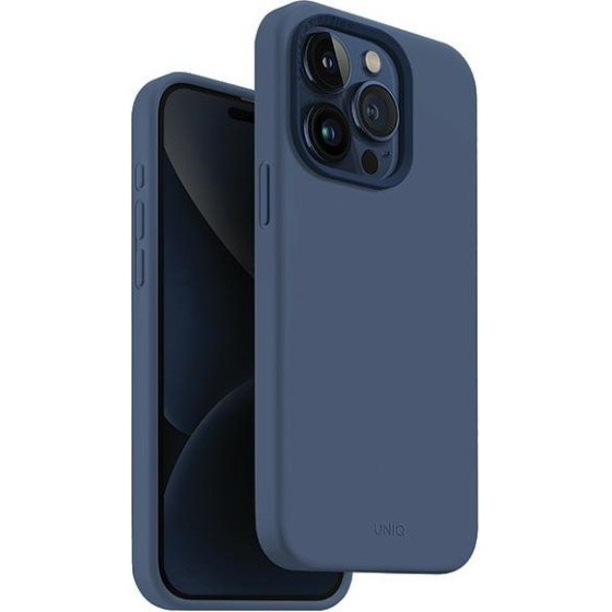 UNIQ etui Lino Hue iPhone 15 Pro 6.1''Magclick Charging navy blue - (UNIQ-IP6.1P(2023)-LINOHMBLU)