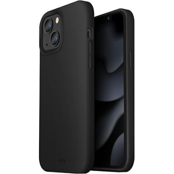 UNIQ Lino Case iPhone 13 6,1'' ink black - (UNIQ-IP6.1HYB(2021)-LINOBLK)