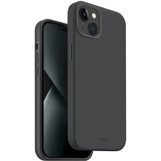 UNIQ Lino Hue Case iPhone 14 6,1'' Magclick Charging charcoal grey - (UNIQ-IP6.1(2022)-LINOHMGRY)
