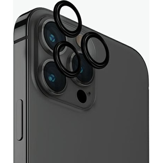 UNIQ Optix Aluminium Camera LensProtector iPhone 15 Pro 6.1'' midnight black szklo na obiektyw aparat - (UNIQ-IP6.1P(2023)-ALENSBLK)