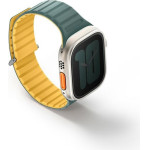 UNIQ pasek Revix Evo Apple Watch Series1/2/3/4/5/6/7/8/9/SE/SE2/Ultra/Ultra2 42/44/45/49mm Reversible Magnetic zielono-zolty/viridian green-burnt yellow - (UNIQ-49MM-REVEVGRNBYEL)