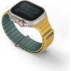 UNIQ pasek Revix Evo Apple Watch Series1/2/3/4/5/6/7/8/9/SE/SE2/Ultra/Ultra2 42/44/45/49mm Reversible Magnetic zielono-zolty/viridian green-burnt yellow - (UNIQ-49MM-REVEVGRNBYEL)