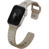 UNIQ pasek Stride Apple Watch Series1/2/3/4/5/6/7/8/9/SE/SE2 38/40/41mm FKM Rubber Strap khaki/pale - (UNIQ-41MM-STRIPKHA)